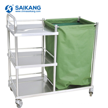 SKH027 Stainless Steel Transport Hospital Nursing Trolley